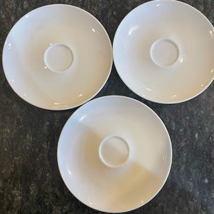 Haviland White Johann BAVARIAGermany MCM 3 saucers